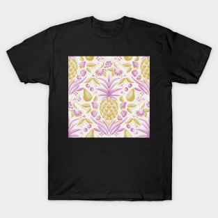 pink and yellow  summer cocktail pattern T-Shirt